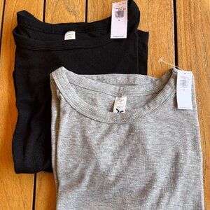 NWT BUNDLE of 2 Women’s Old Navy Ribbed Athletic Tee Short Sleeve 2X